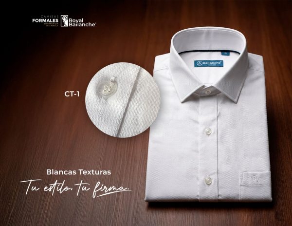 Camisas Formales Blancas Texturas