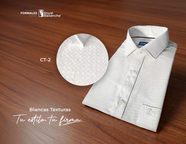 Camisas Formales Blancas Texturas