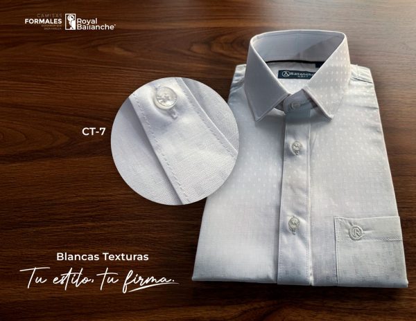Camisas Formales Blancas Texturas